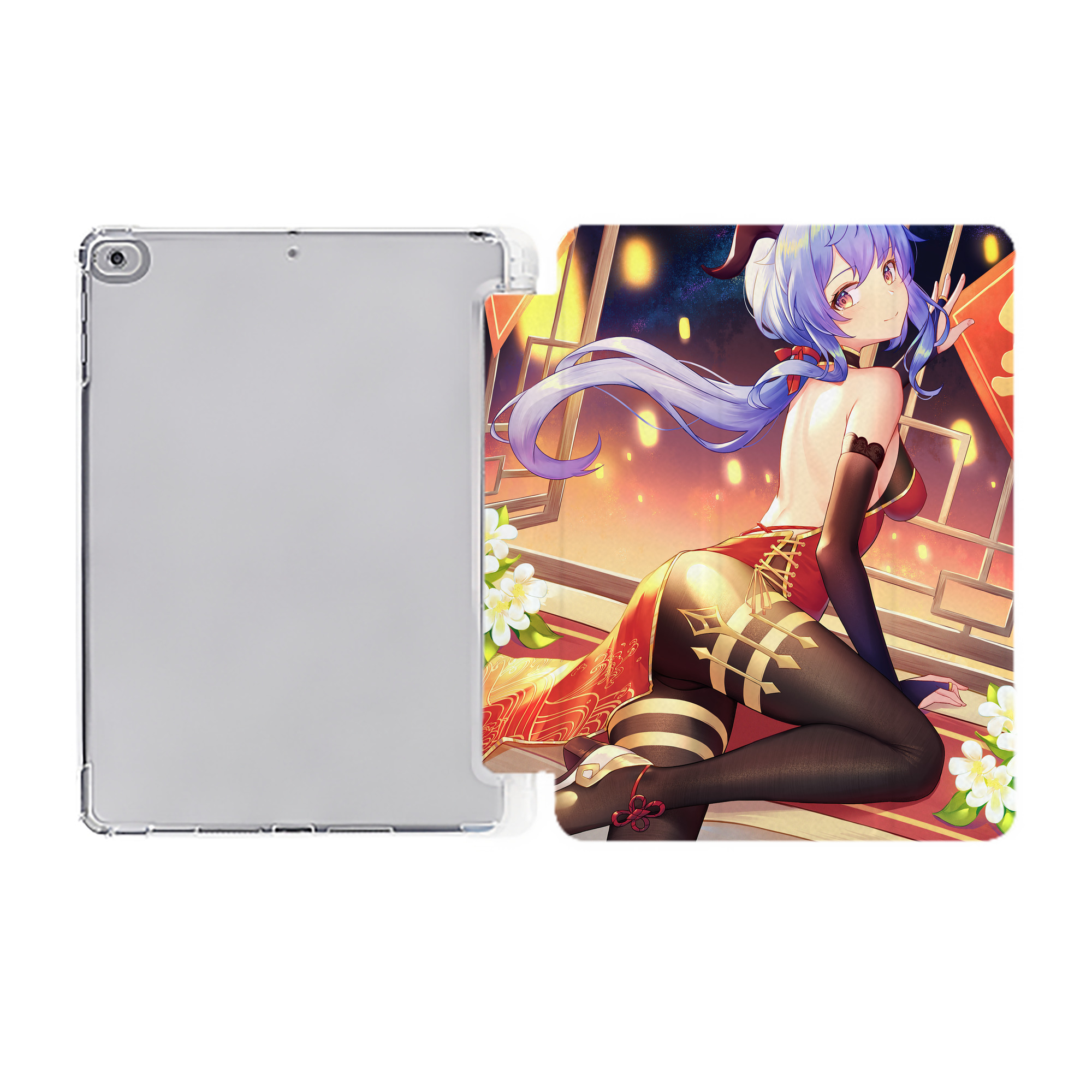 げんし神 genshin IPad ケース ペン収納付き 三つ折りスタンド PUレザー×シリコン 対応機種9.5/10.5/10.9インチ